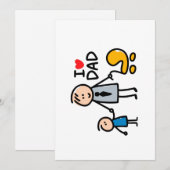 Liebe Daddy Print Feiertagskarte (Vorne/Hinten)
