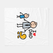 Liebe Daddy Print Fleecedecke (Vorderseite (Horizontal))