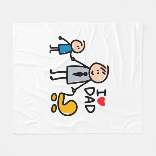 Liebe Daddy Print Fleecedecke (Vorderseite (Horizontal))