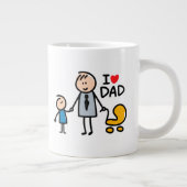 Liebe Daddy Print Jumbo-Tasse (Rechts)
