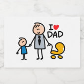 Liebe Daddy Print Lebensmitteletikett (Einzelnes Label)
