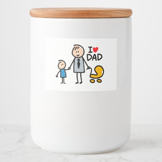 Liebe Daddy Print Lebensmitteletikett (Vorderseite)