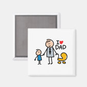 Liebe Daddy Print Magnet (Vorderseite/Rückseite)
