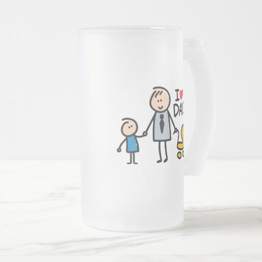 Liebe Daddy Print Mattglas Bierglas (VorderseiteRechts)