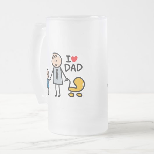 Liebe Daddy Print Mattglas Bierglas (Vorderseite Links)