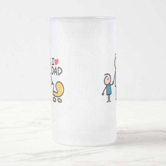 Liebe Daddy Print Mattglas Bierglas (Mittel)