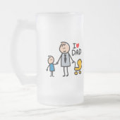 Liebe Daddy Print Mattglas Bierglas (Links)
