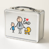 Liebe Daddy Print Metall Brotdose (Vorderseite)
