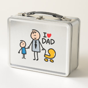 Liebe Daddy Print Metall Brotdose