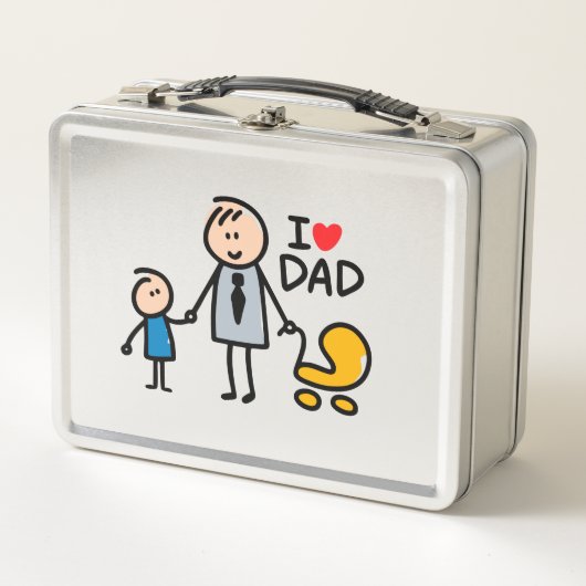 Liebe Daddy Print Metall Brotdose (Vorderseite)