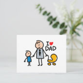 Liebe Daddy Print Postkarte (Stehend Vorderseite)