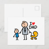 Liebe Daddy Print Postkarte (Vorne/Hinten)