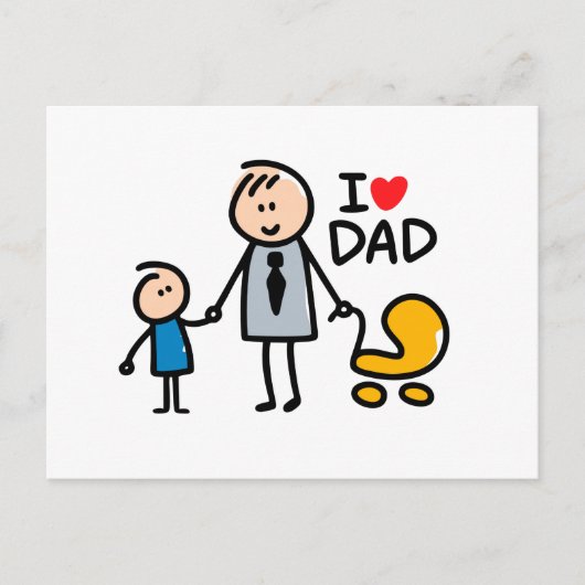 Liebe Daddy Print Postkarte (Vorderseite)