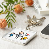 Liebe Daddy Print Schlüsselanhänger (Seite)