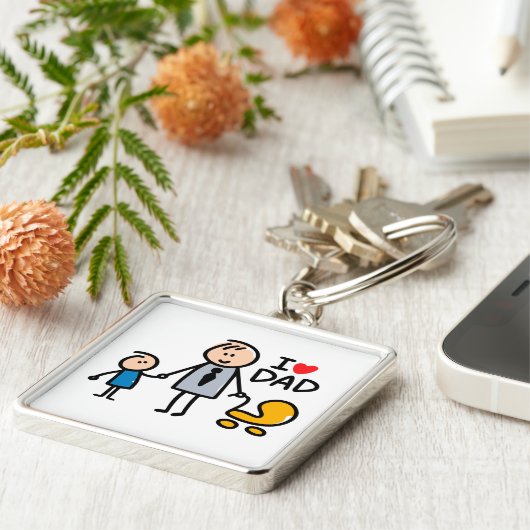 Liebe Daddy Print Schlüsselanhänger (Seite)