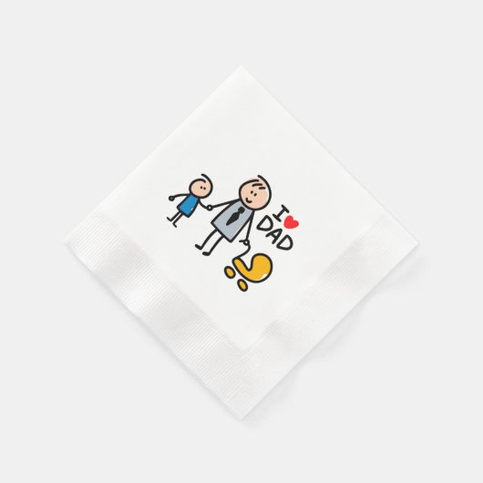 Liebe Daddy Print Serviette (Ecke)