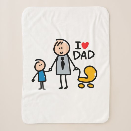 Liebe Daddy Print Sherpadecke (Vorderseite)