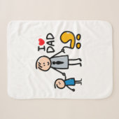 Liebe Daddy Print Sherpadecke (Vorderseite (Horizontal))