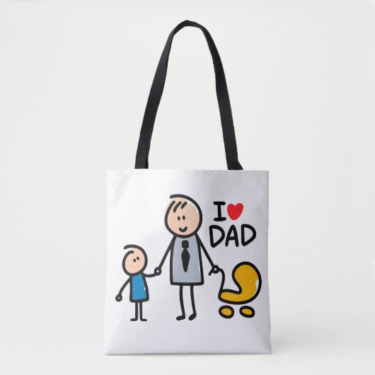 Liebe Daddy Print Tasche (Vorderseite)