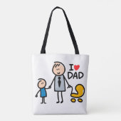 Liebe Daddy Print Tasche (Rückseite)