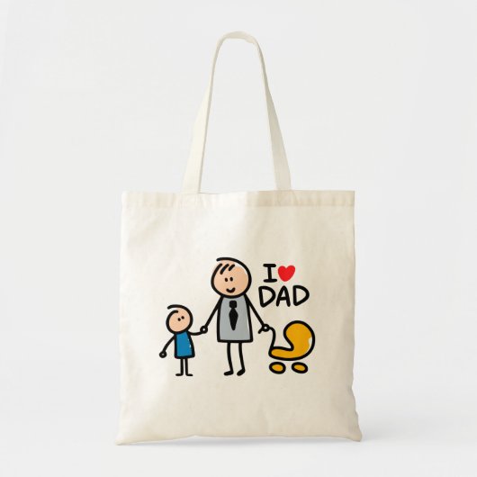 Liebe Daddy Print Tragetasche (Vorne)