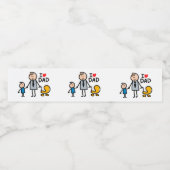 Liebe Daddy Print Wasserflaschenetikett (Einzelnes Label)