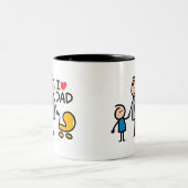 Liebe Daddy Print Zweifarbige Tasse (Mittel)