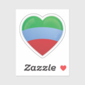 Liebe Dagestan Aufkleber (Blatt)