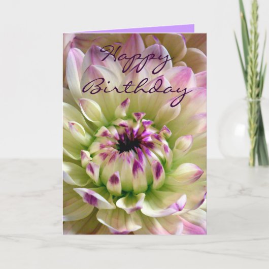 Liebe-Dahlias Flora_ Karte (Vorderseite)