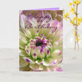 Liebe-Dahlias Flora_ Karte (Gelbe Blume)