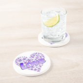 Liebe Daisy Heart Lila Untersetzer (Seite)