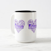 Liebe Daisy Heart Lila Zweifarbige Tasse (Vorderseite Links)