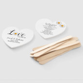 Liebe Daisy Wedding Program Fan Fächer (Non-assembled)