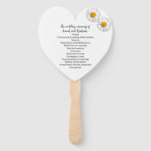 Liebe Daisy Wedding Program Fan Fächer (Rückseite)