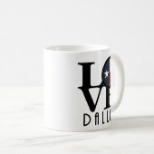 LIEBE Dallas 11oz Kaffeetasse (VorderseiteRechts)