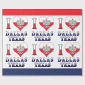 Liebe Dallas Texas Geschenkpapier (Flach)