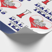 Liebe Dallas Texas Geschenkpapier (Ecke)