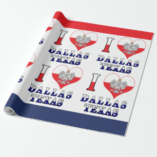 Liebe Dallas Texas Geschenkpapier
