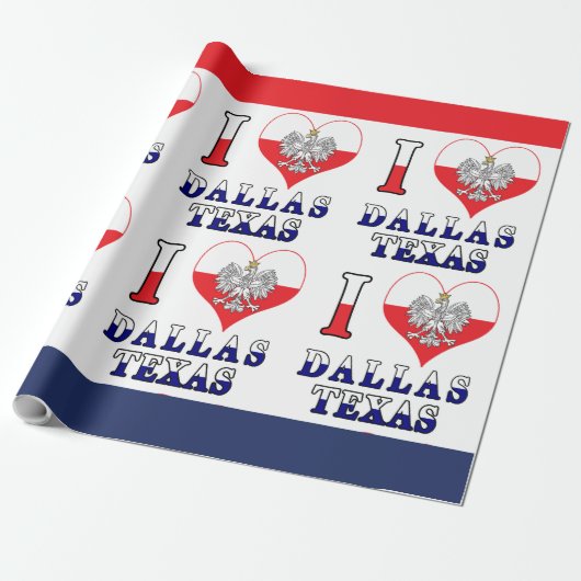 Liebe Dallas Texas Geschenkpapier (Ungerollt)