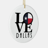 LIEBE Dallas Texas Keramik Ornament (Rechts)