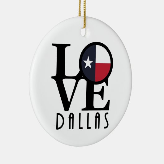 LIEBE Dallas Texas Keramik Ornament (Rechts)