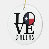LIEBE Dallas Texas Keramik Ornament (Links)