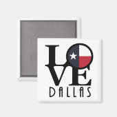 LIEBE Dallas Texas Magnet (Vorderseite/Rückseite)