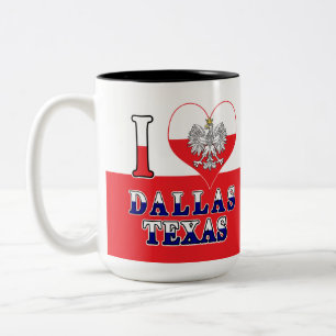 Liebe Dallas Texas Zweifarbige Tasse