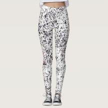 Liebe-Dalmatiner-Schwarz-gepunktete Leggings