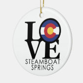 Liebe-Dampfschiff Springs Colorado Keramik Ornament (Links)