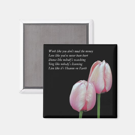 Liebe Dance Sing Tulip Inspiration Magnet (Vorderseite/Rückseite)