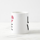 Liebe - Dänemark - Flagge Kaffeetasse (Mittel)