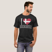 Liebe Dänemark Flaggenland T-Shirt (Vorne ganz)