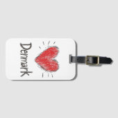 Liebe Dänemark Gepäckanhänger (Vorderseite (Horizontal))